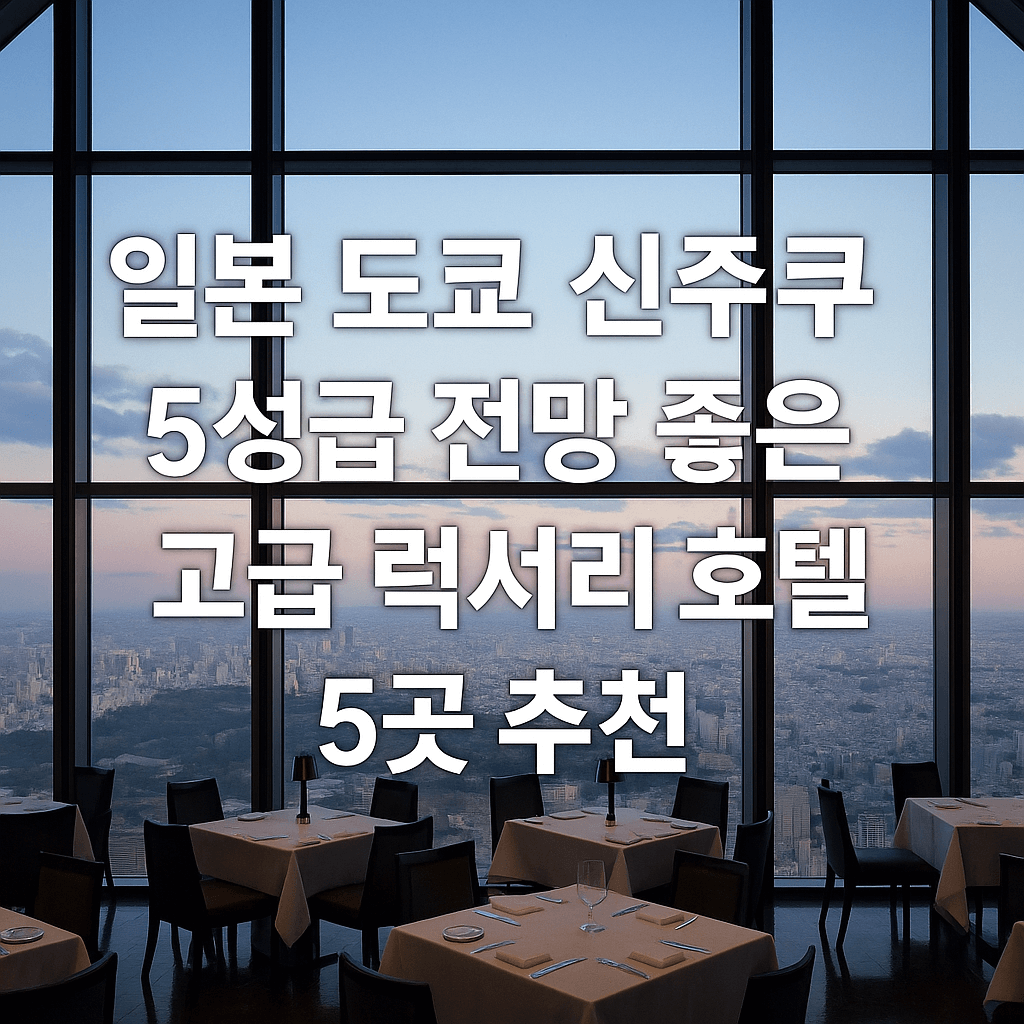 일본 도쿄 신주쿠 전망 뷰 좋은 고급 럭셔리 5성급 호텔 5곳 추천