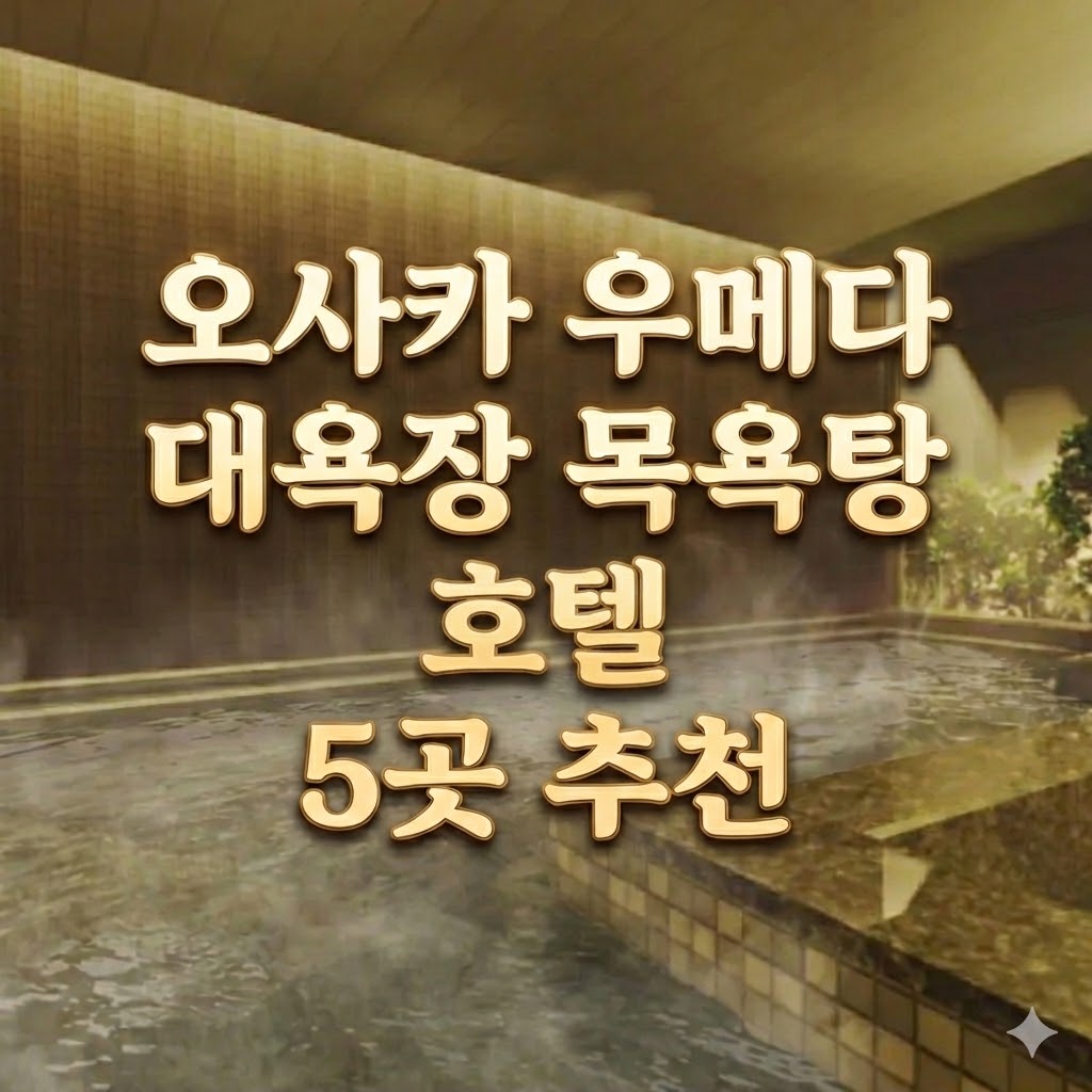 오사카 우메다 우메다역 대욕장 목욕탕 호텔 추천 4성급 5성급 숙소 5곳