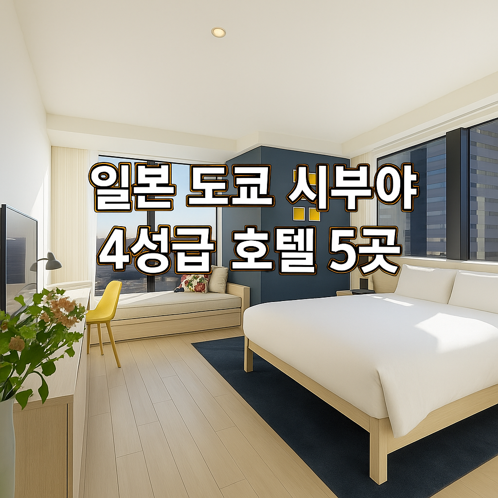 일본 도쿄 4성급 호텔 시부야 스카이 스크램블 교차로 근처 숙소 5곳 추천