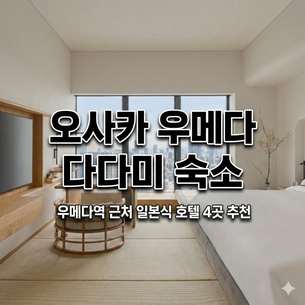 오사카 우메다 다다미 숙소 우메다역 근처 일본식 호텔 4곳 추천
