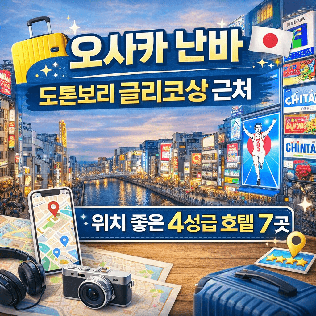 [오사카 난바] 도톤보리 글리코상 근처 4성급 호텔 위치 좋은 숙소 7곳 추천
