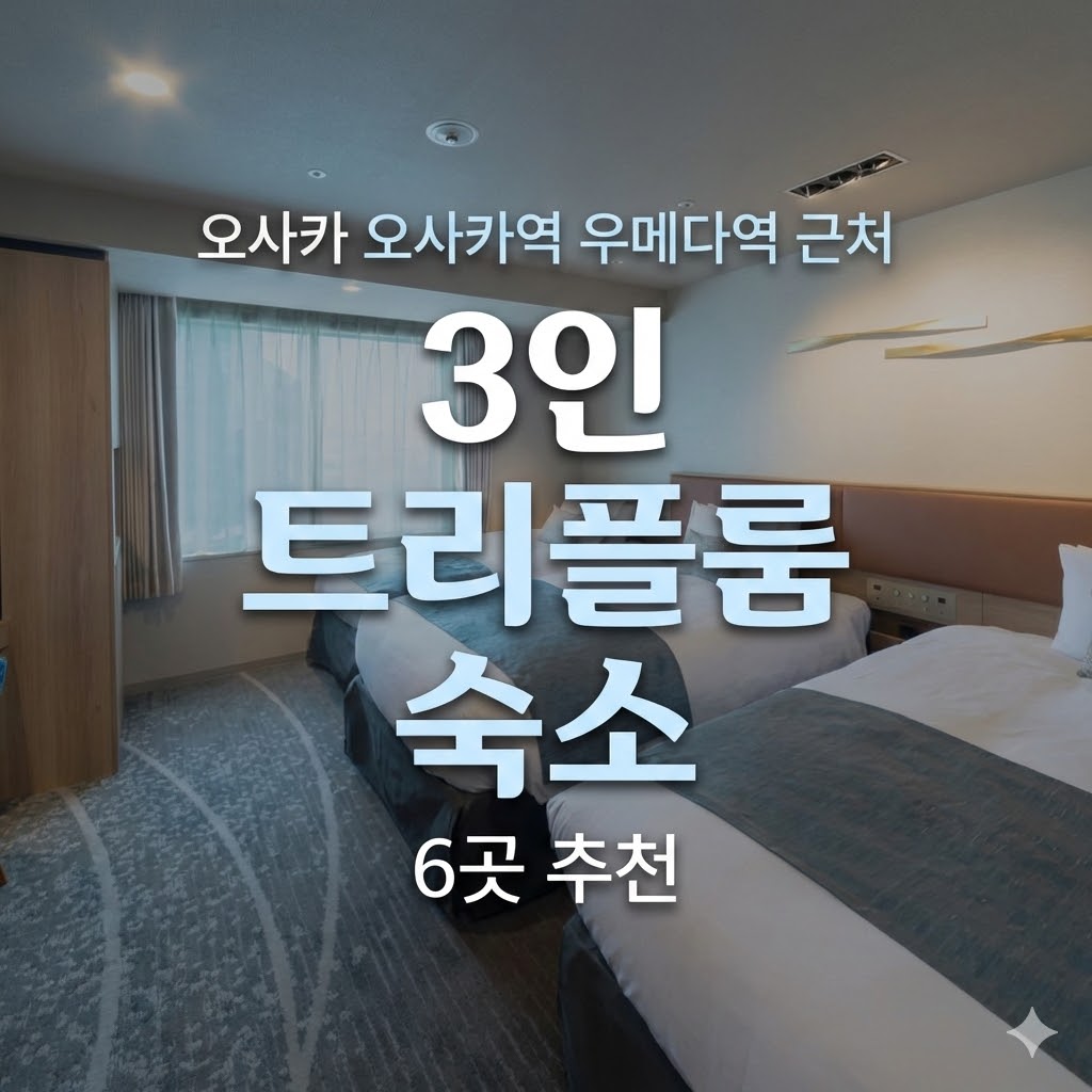 오사카 우메다 한큐백화점 오사카역 우메다역 3인 가족 트리플룸 호텔 숙소 6곳 추천