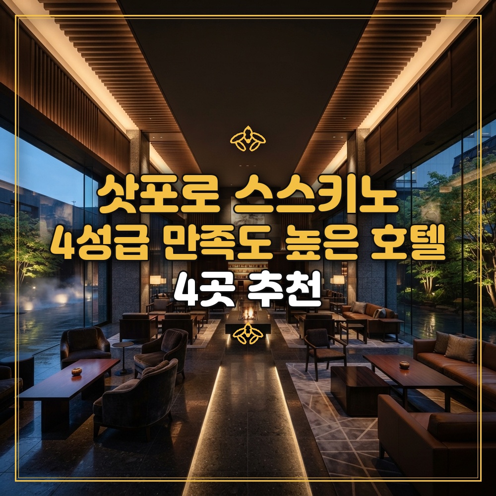 삿포로 스스키노 호텔 4성급 만족도 높은 4곳 추천