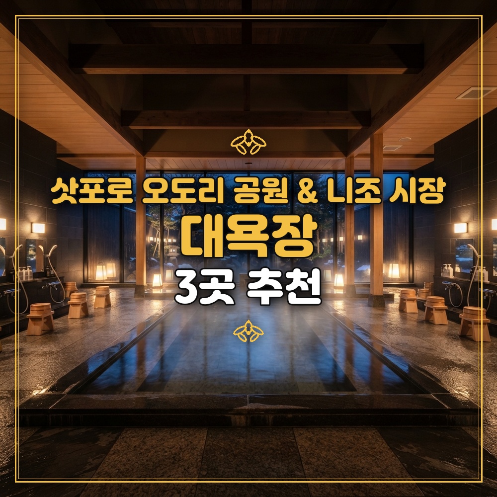 [삿포로 숙소] 오도리 공원 니조 시장 호텔 대욕장 3곳 추천